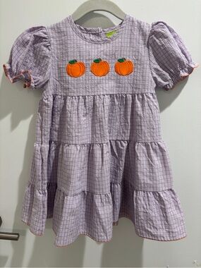Kids Lavender Pumpkin Dress - classic Whimsey